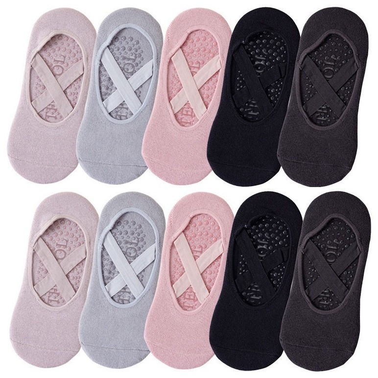 Grip Sock Yoga - 1/3 쌍 요가 양말 여성용 면